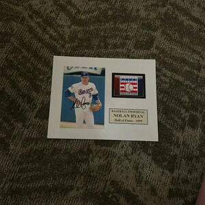 Nolan Ryan autograph Texas Rangers photo